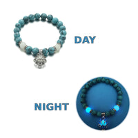 Glow-in-the-Dark Lotus Bracelet | Elegant Women's Jewellery-Blue-Aqua-State of Style