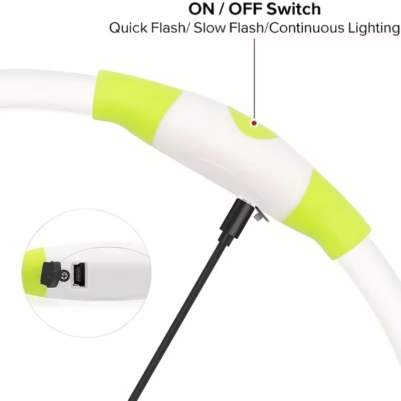 GlowSafe LED Dog Collar – Rechargeable USB Safety Light-Pink-State of Style