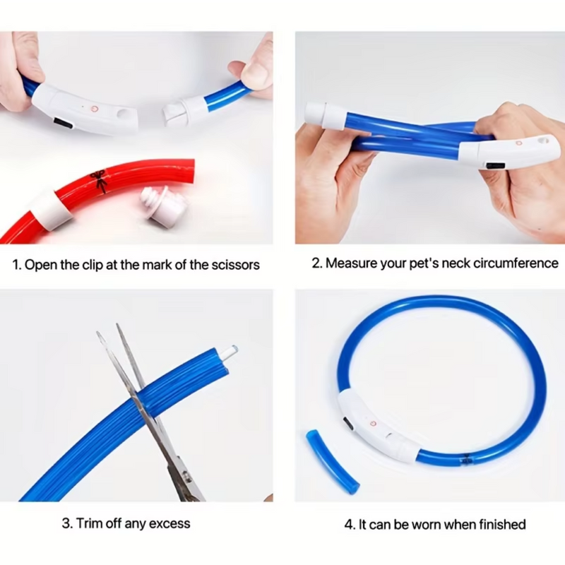 GlowSafe LED Dog Collar – Rechargeable USB Safety Light-Pink-State of Style