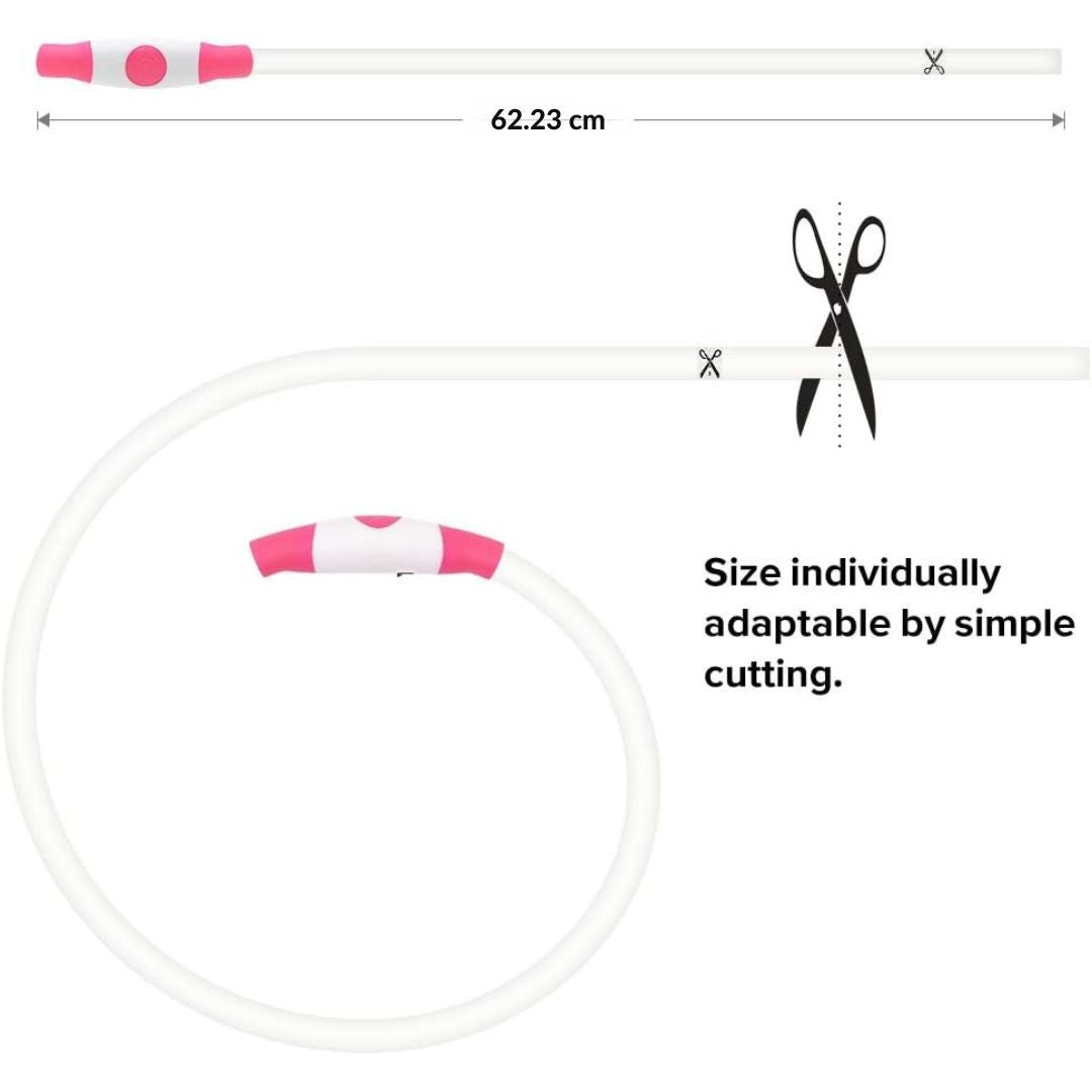 GlowSafe LED Dog Collar – Rechargeable USB Safety Light-Pink-State of Style