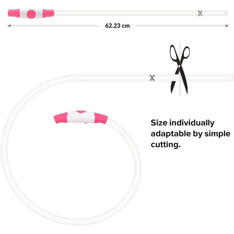 GlowSafe LED Dog Collar – Rechargeable USB Safety Light-Pink-State of Style