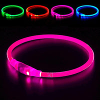 GlowSafe LED Dog Collar – Rechargeable USB Safety Light-Pink-State of Style