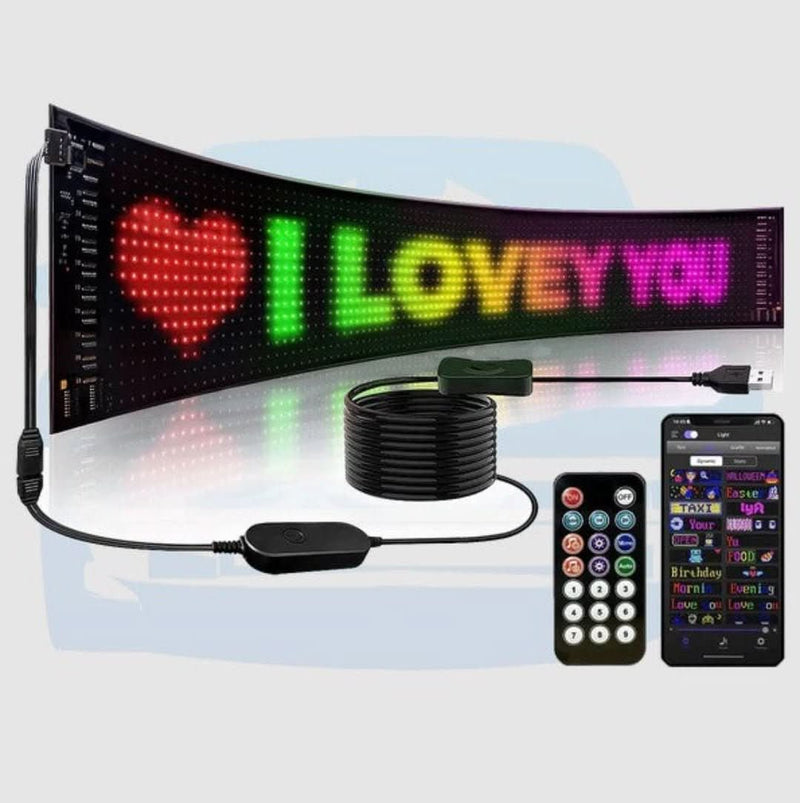 GlowSign LED Car Display - Customizable-16x32 LEDs 7x17 CM-State of Style