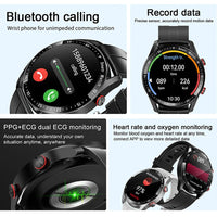 Glucose meter and Health Monitor in one watch - GlucoseGuard-Black Steel-State of Style