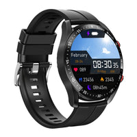 Glucose meter and Health Monitor in one watch - GlucoseGuard-Black Steel-State of Style