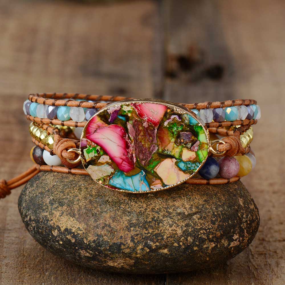 Goddess Amazonite Wrap Bracelet - Aurora-State of Style