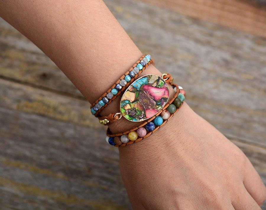 Goddesses Amazonite Wrap Bracelet - Aurora-State of Style