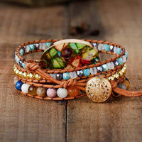 Goddesses Amazonite Wrap Bracelet - Aurora-State of Style