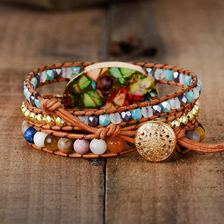 Goddesses Amazonite Wrap Bracelet - Aurora-State of Style