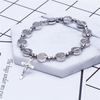 Gold and Silver Christian Cross Bracelet - Solana-Gold-State of Style