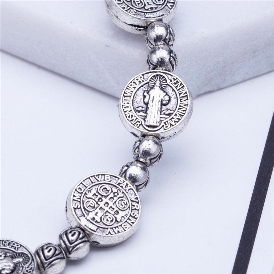 Gold and Silver Christian Cross Bracelet - Solana-Gold-State of Style