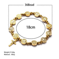 Gold and Silver Christian Cross Bracelet - Solana-Gold-State of Style
