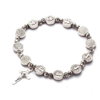 Gold and Silver Coloured Christian Cross Bracelet - Solana-Silver-State of Style