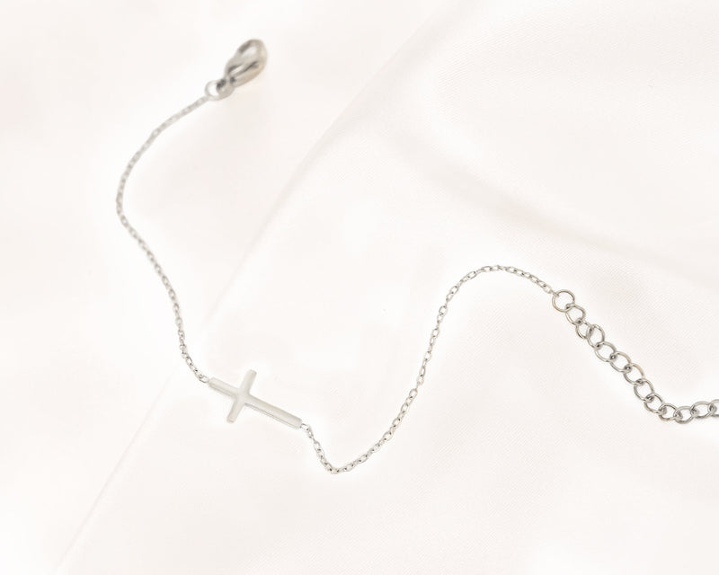 Gold and Silver Cross Bracelet | Women's Stylish Jewellery-925 Silver-State of Style