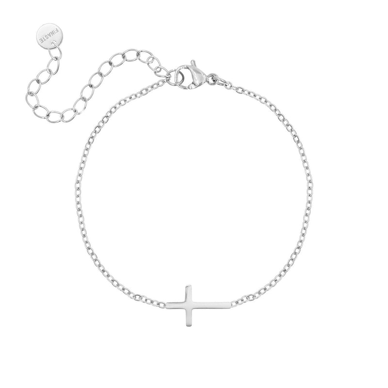 Gold and Silver Cross Bracelet | Women's Stylish Jewellery-Gold-plated-State of Style