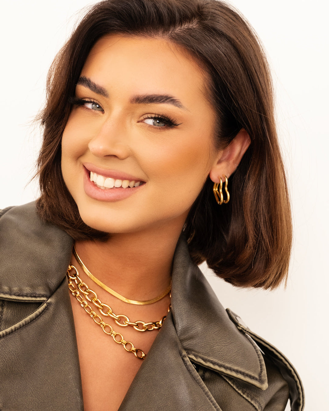 Gold And Silver Heart Pendant Earrings-Gold-plated-State of Style
