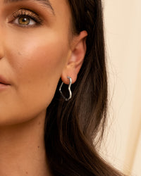 Gold And Silver Heart Pendant Earrings-Gold-plated-State of Style
