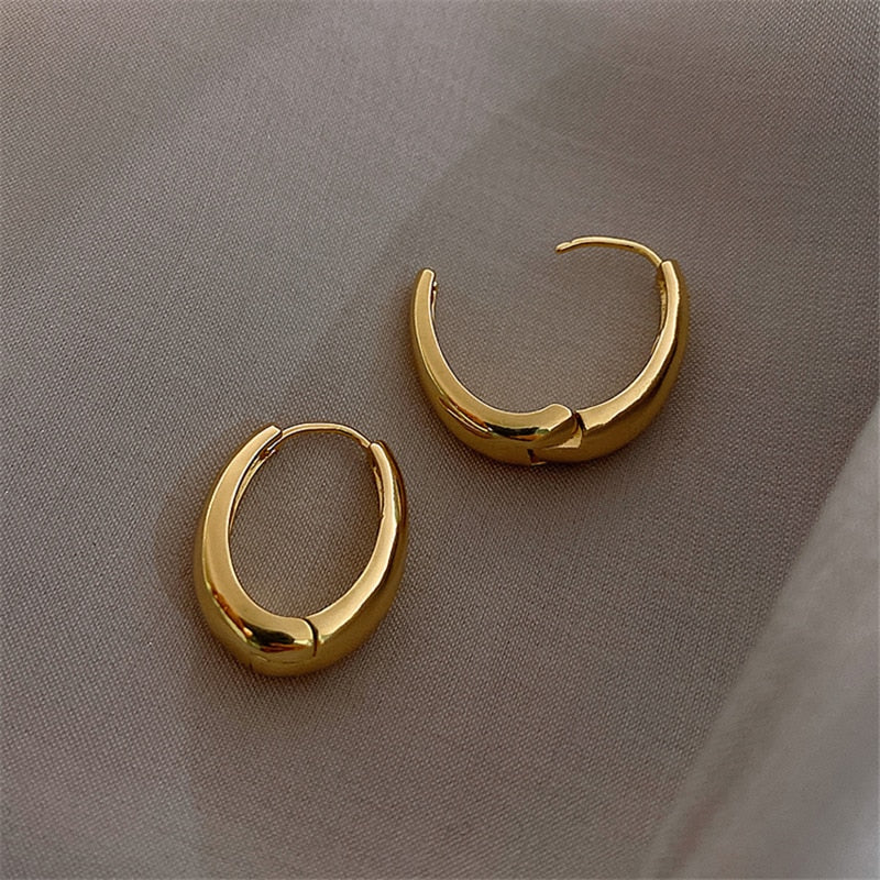Gold Classic Hoop Earrings | Timeless Elegance-State of Style