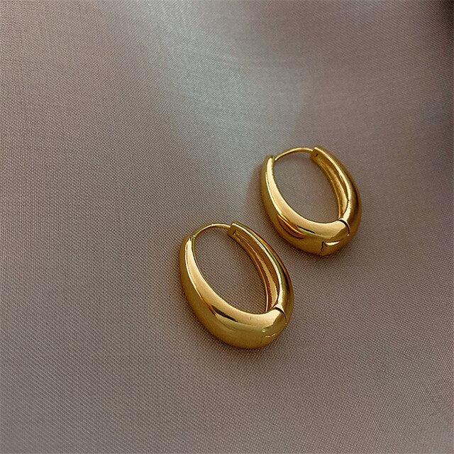 Gold Classic Hoop Earrings | Timeless Elegance-State of Style