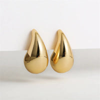 Gold Coloured Drop Earrings | Sparkling Crystals-State of Style