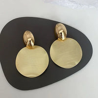 Gold Earrings with Round Pendants - Amaya-State of Style