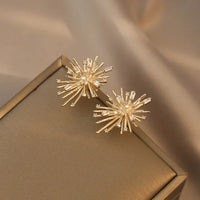 Gold Firework Zirconia Earrings - Livia-State of Style
