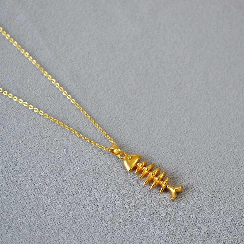 Gold Fishbone Necklace - Noelle-State of Style