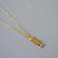 Gold Fishbone Necklace - Noelle-State of Style
