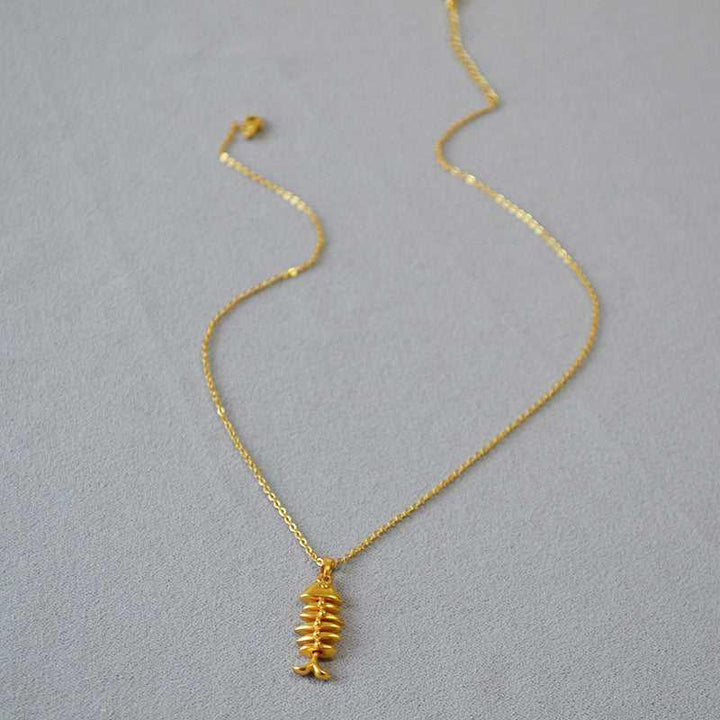 Gold Fishbone Necklace - Noelle-State of Style