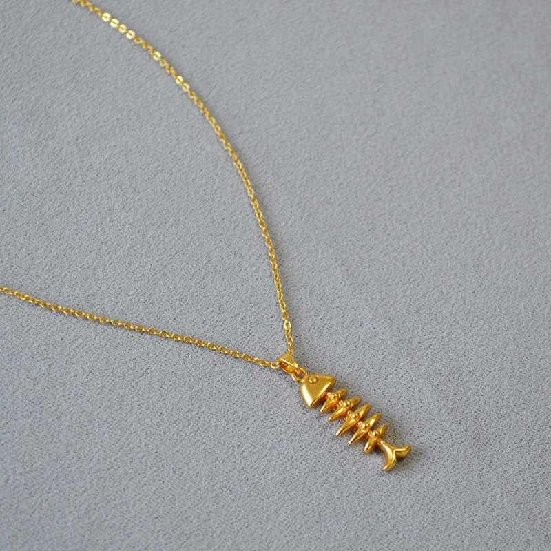Gold Fishbone Necklace - Noelle-State of Style