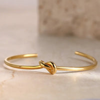 Gold Knot Bangle | Twisted Design-GOLD-State of Style