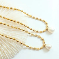 Gold Pearl Necklace | Elegant Beaded Jewellery-State of Style