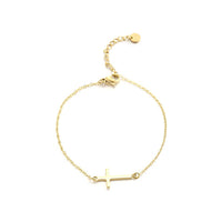 Gold Plated Cross Bracelet | Elegant Women's Jewellery-State of Style
