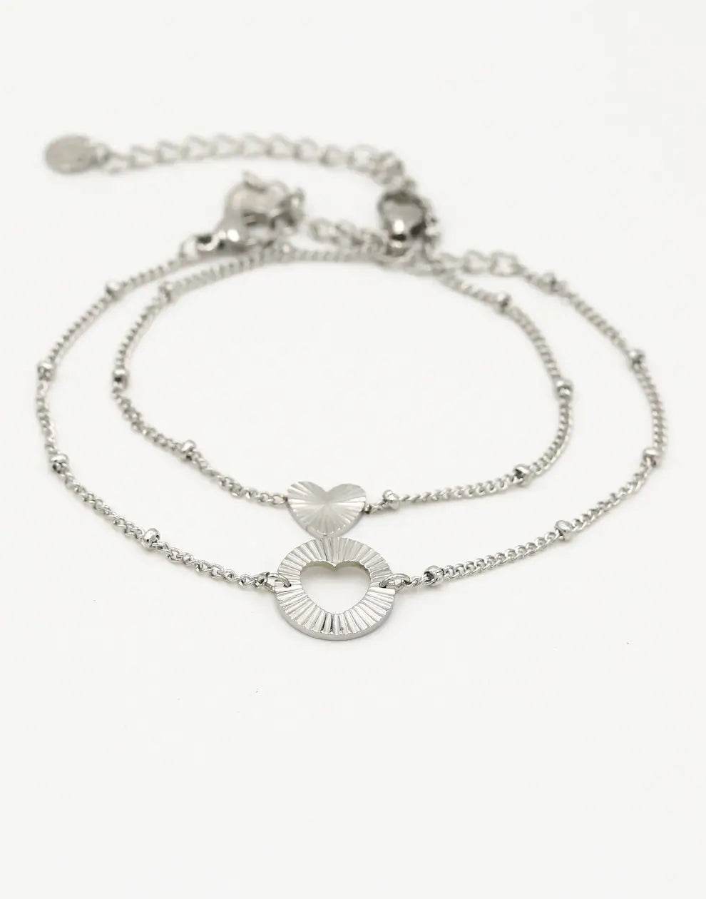Gold-Plated Friendship Bracelet Set-Silver-State of Style