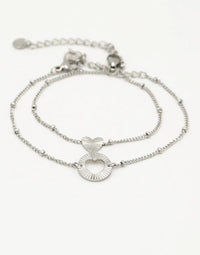 Gold-Plated Friendship Bracelet Set-Silver-State of Style