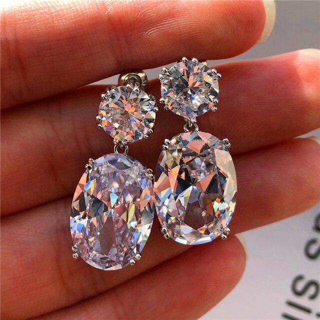 Gold-Plated Oval Earrings | Elegant Women's Jewellery-White-State of Style