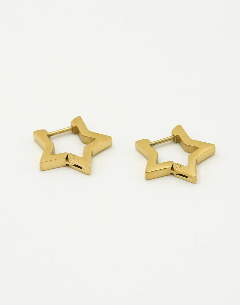 Gold-Plated Star Earrings | Women's Jewellery-State of Style