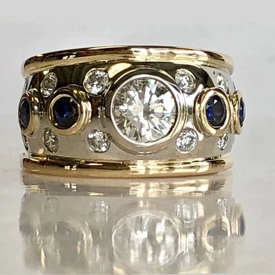 Gold Ring with Zirconia Inlay - Elina-6-State of Style