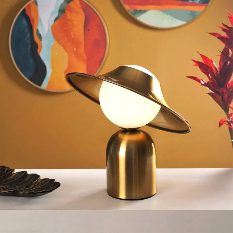 GoldAura Metal Table Lamp - Luxurious Design-State of Style