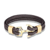 Nautical Anchor Leather Bracelet | Stylish Men's Jewellery