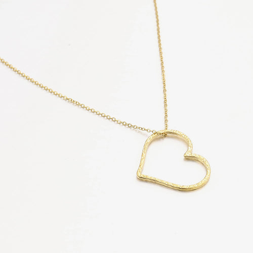 Golden Heart Statement Necklace-State of Style