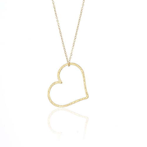 Golden Heart Statement Necklace-State of Style