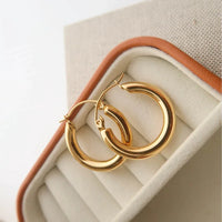 Golden Hoop Earrings - Aurélie-State of Style