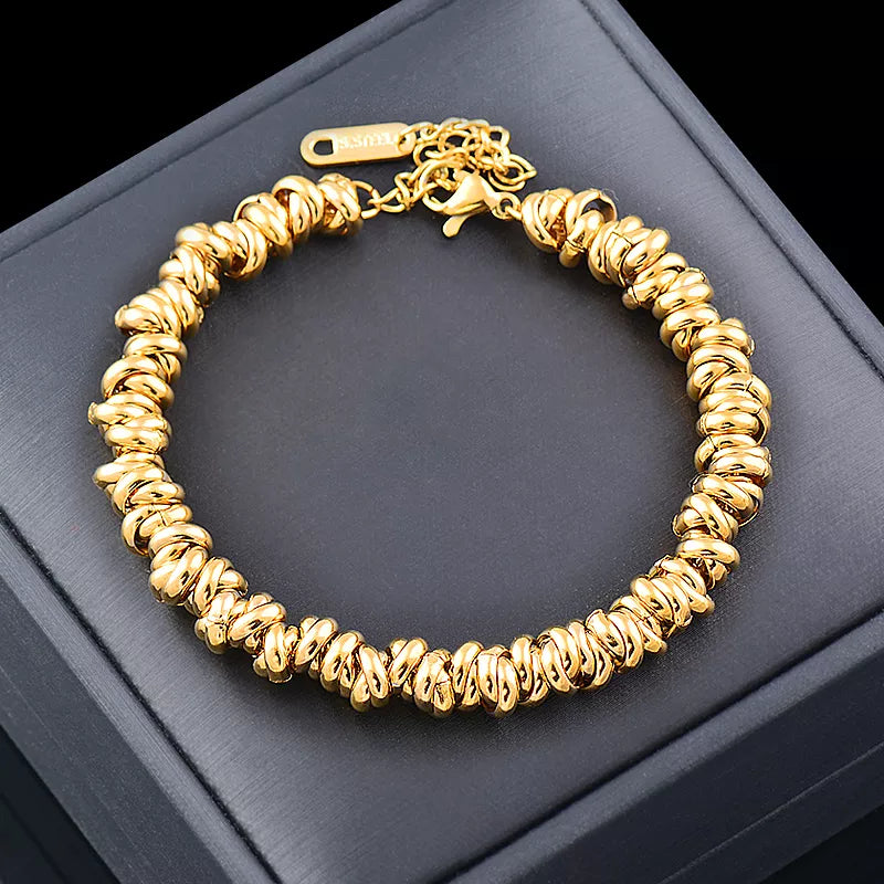 Golden Pearl Bracelet | Elegant Chain Jewellery-GOLD-State of Style