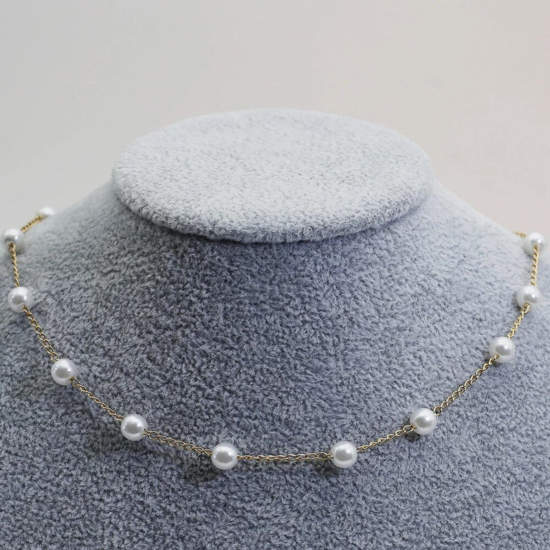 Golden Pearl Necklace - Marilena-State of Style