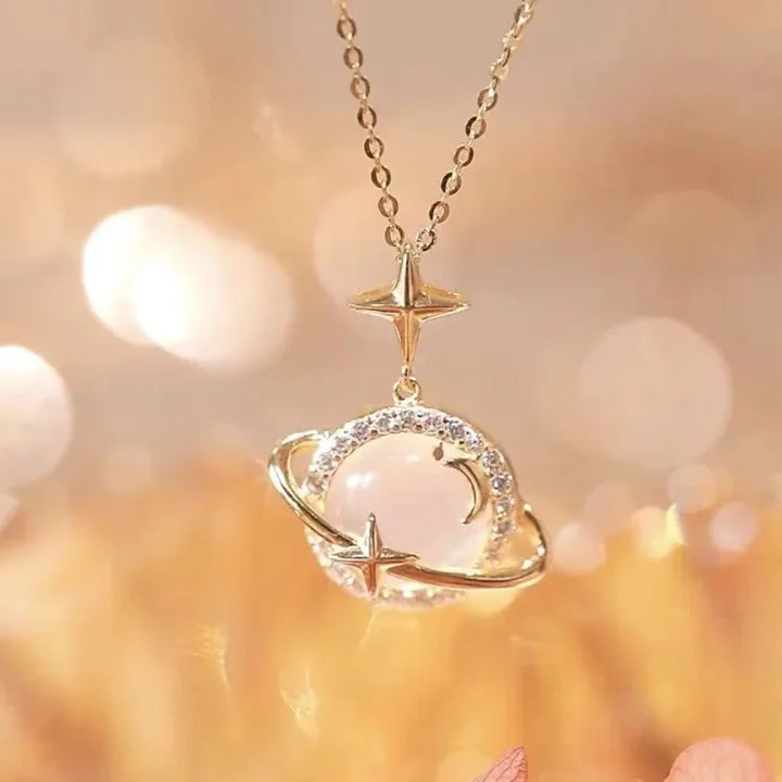 Golden Planet Necklace – Celestia-State of Style