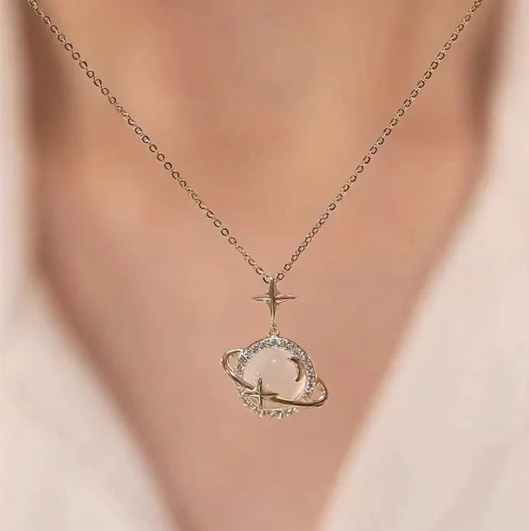 Golden Planet Necklace – Celestia-State of Style