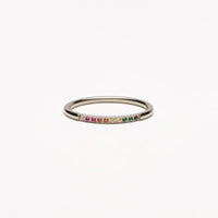Golden Ring with Coloured Stones - Solene-Silver-6-State of Style