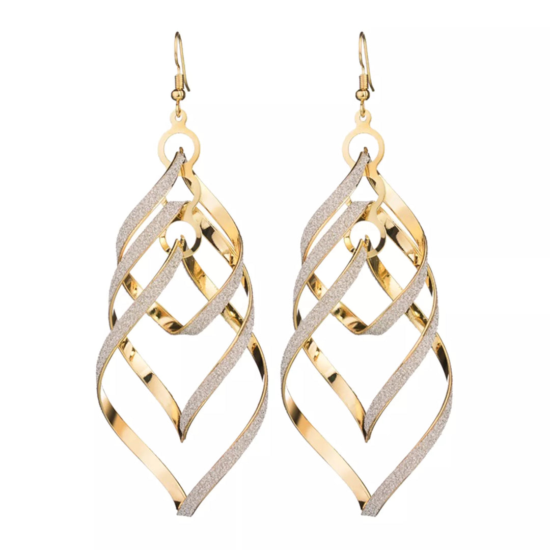 Golden Spiral Earrings | Unique Statement Jewellery-State of Style
