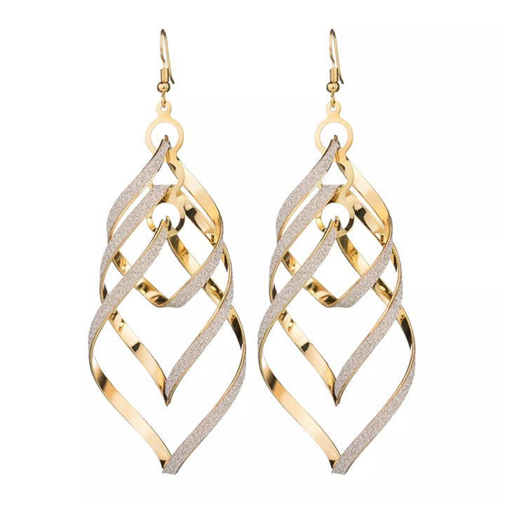 Golden Spiral Earrings | Unique Statement Jewellery-State of Style